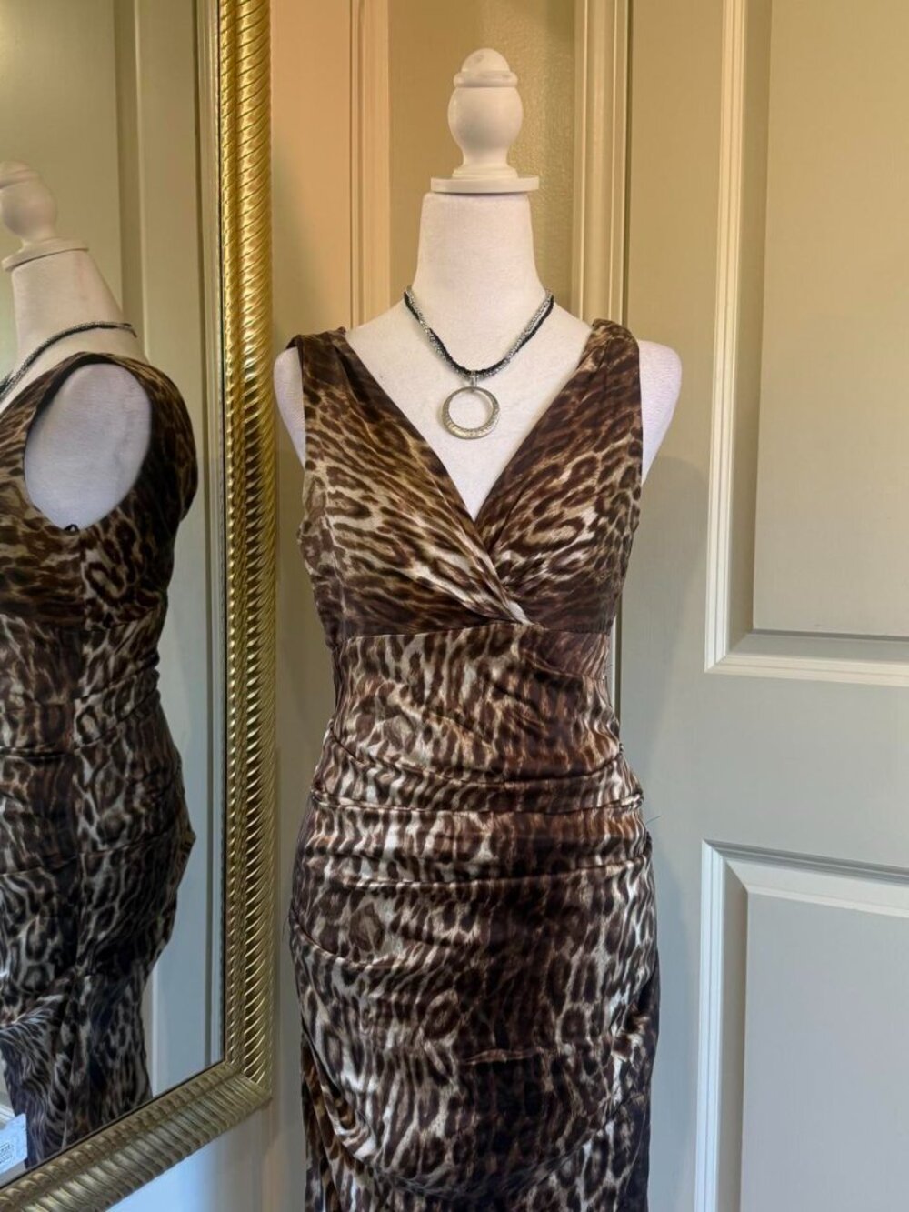 Cache Women's Animal Print Silk Dress
